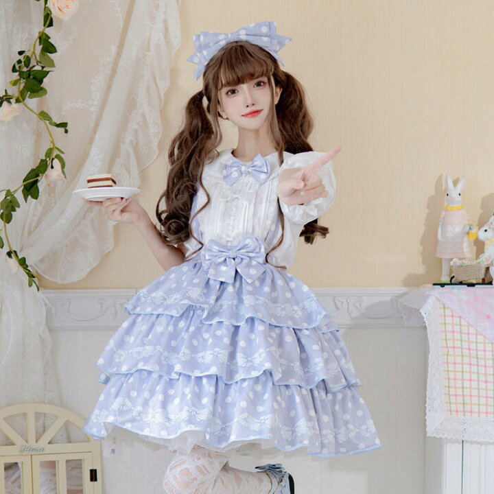 楽天市場】ロリータ 吊りスカート ミニ 甘ロリ 春夏 レディース 3層 