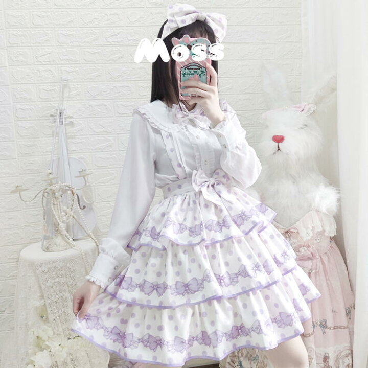 楽天市場】ロリータ 吊りスカート ミニ 甘ロリ 春夏 レディース 3層 