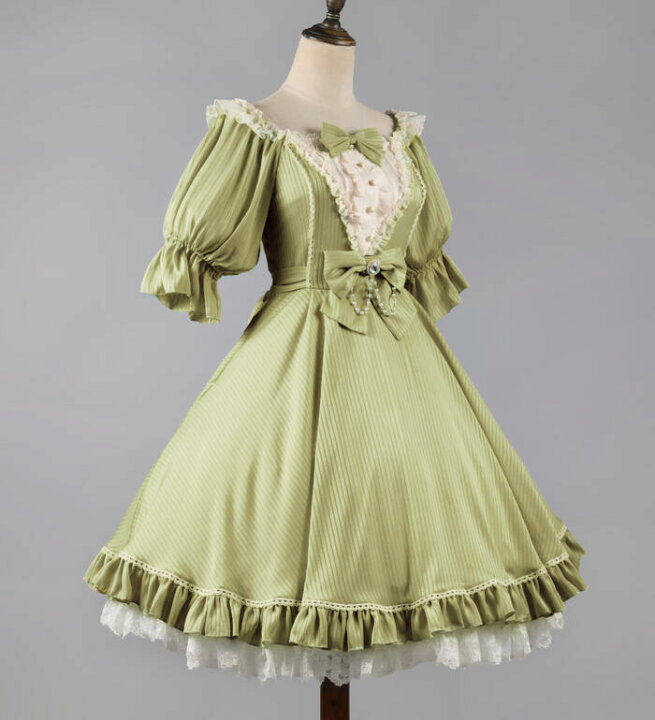 楽天市場】ロリィタ ロココ調 ワンピース ドレス 半袖 かわいい  