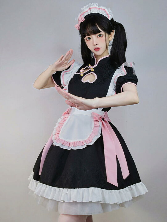 楽天市場】ゆめかわいい 中華風 メイド服 ロリータ チャイナ服 