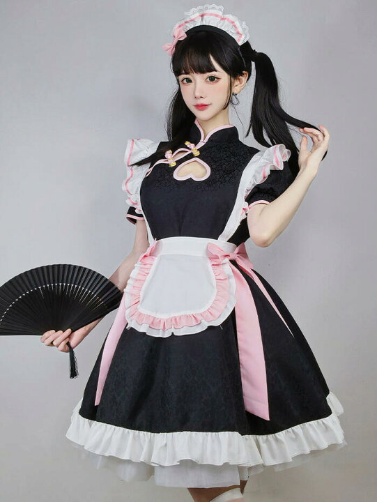 楽天市場】ゆめかわいい 中華風 メイド服 ロリータ チャイナ服 