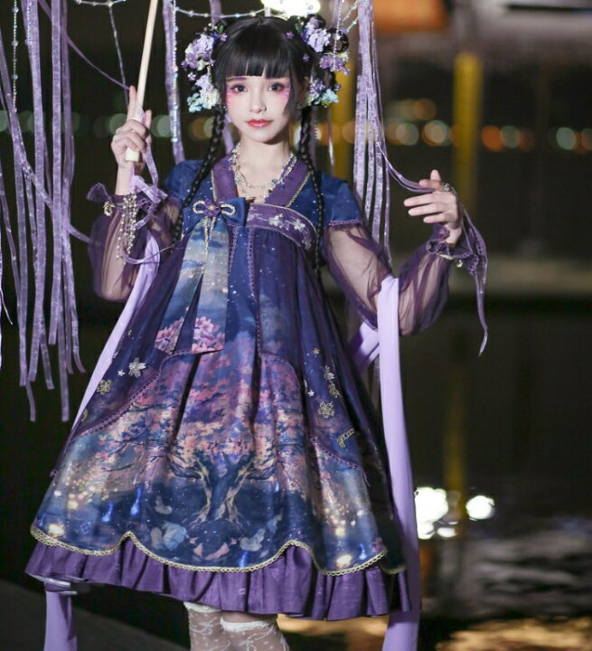 楽天市場】中華ロリータ 桜 幻想的 ゆめかわいい ロリィタ ワンピース  