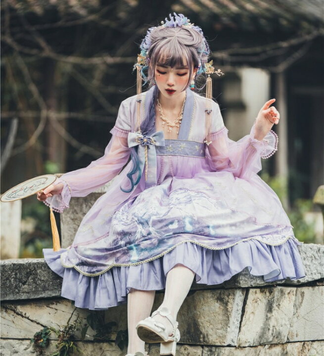 楽天市場】中華ロリータ 桜 幻想的 ゆめかわいい ロリィタ ワンピース  