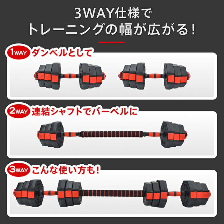 楽天市場】*25%OFFクーポン⇒2,898円*【送料無料】可変式 ダンベル 