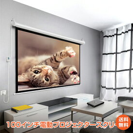 *限定10%OFFクーポン*【送料無料】スクリーン プロジェクター 吊り下げ 100インチ ホームシアター 電動 プロジェクタースクリーン ポータブル 家庭用 収納ケース付き 天井 16:9 小型 大画面 ワイド画面 ブラックマスク 映画 授業 会議 テレビ 家電 新生活 ny199