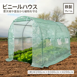 *15%OFFクーポン⇒2535円*【送料無料】ビニールハウス ビニール温室 段なし 平棚 ファスナー付き 家庭用 菜園 家庭菜園 グリーンハウス 横型 小型 フラワーハウス 庭 ガーデニング 小型 雨除け
