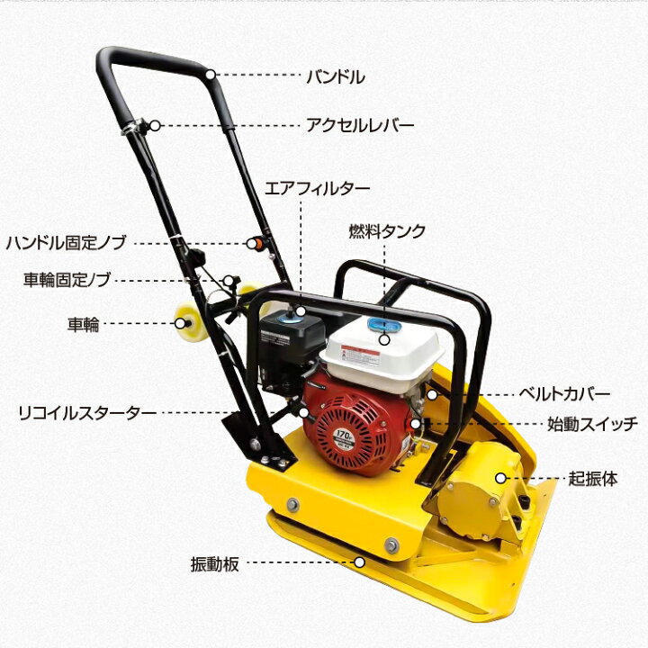 楽天市場】＼4/1最大90%OFFクーポン／【1年保証】プレートコンパクター 