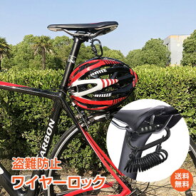 ＼4/25迄15%OFFクーポン／【1年保証】ワイヤーロック 盗難防止 自転車 ヘルメット カラビナロック 3桁 ダイヤルロック 軽量 伸びる 1m 万能ロック 長い 鍵 チェーンロック 軽量 カギ かぎ 頑丈 ダイヤル式 クロスバイク ロードバイク 電動自転車 折りたたみ自転車 sg025