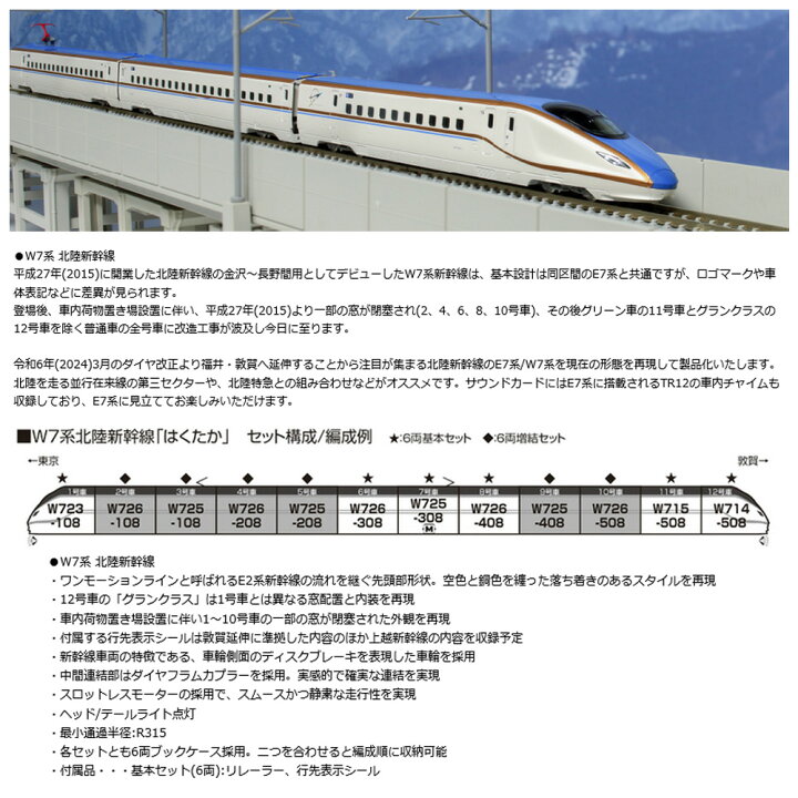 楽天市場】【予約 2024年8→10月予定】 No:10-1975 KATO JR東日本 W7系 