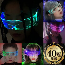 【楽天1位48冠! 4800→1350円!】 ハロウィン コスプレ 2023 LEDサングラス お面 光るメガネ 光るめがね 景品 光る メガネ めがね 衣装 仮装 飾り 光るおもちゃ 光る おもちゃ グッズ 可愛い かわいい パリピ 簡単