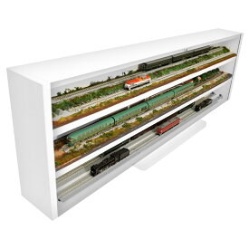 Nゲージ HOゲージ対応 鉄道模型 3段 ディスプレイケース 組立式 模型 ディスプレイ ケース コレクション 棚 コレクションケース 鉄道コレクション
