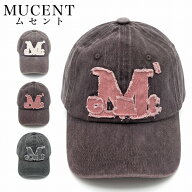MUCENT ムセント キャップ メンズ レディース ヴィンテージウォッシング アップリケ刺繍 ベースボールキ…