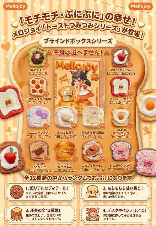 楽天市場】正規品 ブラインドボックス Mellojoy メロジョイ トーストつ 