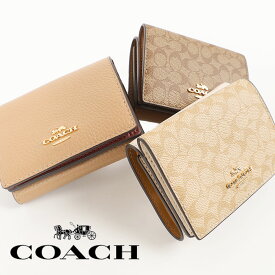 COACH 三つ折り 財布 折り畳み 91806 IMDQC オリガミ スモール トライフォールド ウォレット シグネチャー コーテッド キャンバス