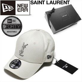 【ボックス付き 新品】ニューエラ イヴサンローラン 帽子 キャップ コラボ コラボキャップ NEW ERA YSL MONOGRAM CAP Saint Laurent ID687687YCL369248 モノグラムキャップ ブランドキャップ ハイ ブランド