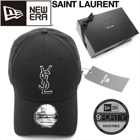 【ボックス付き 新品】 ニューエラ イヴサンローラン 帽子 キャップ コラボ コラボキャップ NEW ERA YSL MONOGRAM CAP Saint Laurent ID 687687YCL361000 モノグラムキャップ ブラック ブランドキャップ ハイ ブランド