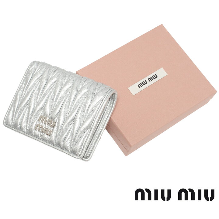 楽天市場】MIU MIU ミュウミュウ 財布 マテラッセレザー 二つ折り 