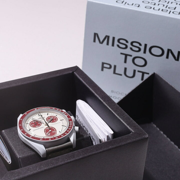 美品】 OMEGA オメガ ×スウォッチ ミッション プルート 腕時計 楽天 