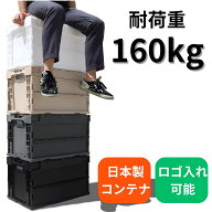 【 耐荷重160kg 50l 】 コンテナ 折りたたみ 頑丈 コンテナボックス 蓋付き おしゃれ 大容量 業務用 大型…