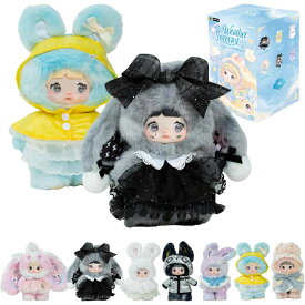 TOPTOY Nommi 天気予報シリーズ ぬいぐるみ ブラインドボックス 天気モチーフ＆うさ耳デザイン ふわふわロングファー＆グラデーション毛並み 瞳パーツ3種付け替え＆衣装着せ替え可能 全7種＋シークレット1種 ランダム封入 コレクション＆ギフトに最適 (シングルボックス)