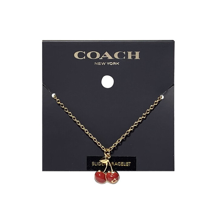 楽天市場】COACH CD852 パヴェ チェリー ペンダント ネックレス 
