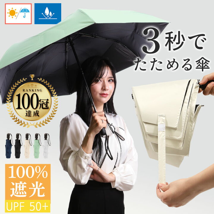 楽天市場】【楽天1位100冠 SATTO 3秒で畳める次世代形状記憶傘 名入れ 