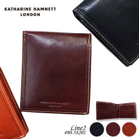 キャサリンハムネット 二つ折り財布 メンズ 本革 小銭入れ ブランド KATHARINE HAMNETT 490-58201
