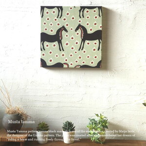 �t�@�u���b�N�p�l�� �k�� marimekko ���X�^�^���} �Ĕn �}�����b�R 30×30cm Musta Tamma light carky �k�� �q�� ���菤�i �p��