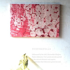 ファブリックパネル 北欧 marimekko TUNTURIPOLLO red 60×40cm マリメッコ アートパネル 壁掛け ファブリック アリス シンプル 褪せたレッド