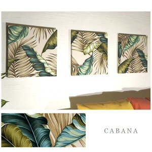 �t�@�u���b�N�p�l�� �t Hawaiian CABANA �A�[�g�p�l�� 40×40cm 3���Z�b�g �x�[�W�� �J�o�i �n���C�A�� �p�l�� �C���e���A �Ǌ|�� �Ǐ���@BKF