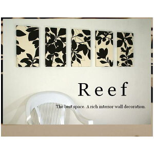 ファブリックパネル アリス BrownReef 40×22cm 5枚組アイボリーブラウン 花柄 植物柄 リーフ インテリア アート 人気 北欧 Reef