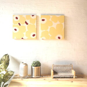 �t�@�u���b�N�p�l�� �k�� �}�����b�R marimekko pieniunikko butter yellow 30×30×2.5cm 2���g �t�@�u���b�N�{�[�h �q�� ����