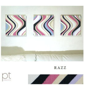 ファブリックパネル アリス Prestigious RAZZ 30×30cm 3枚組 ピンク ウェーブ 可愛い