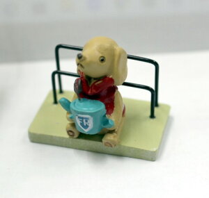 レッドパーカードッグ メモスタンド5E3171【犬 ガーデニング ミニチュア 雑貨】 【アリスの時間】★