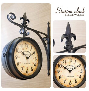 Station Clock Wall  ʎv EH[NbN Xe[VNbN ubNL HfՁ@Matt Black(LONDON BRIDGE)yAX̎ԁz