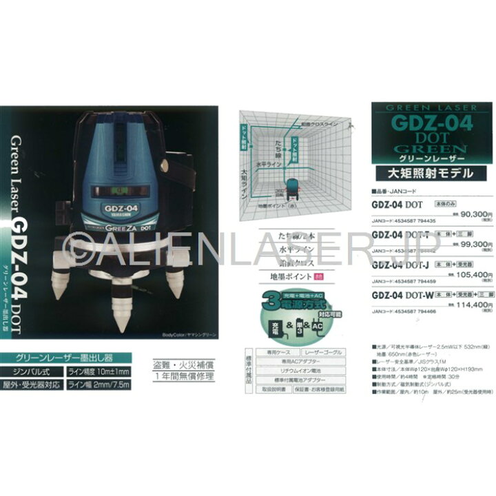 楽天市場】1年保証 山真 YSGOD ヤマシン GDZ-04DOT-J 3ライン ドット 