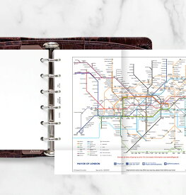 ファイロファックス システム手帳 リフィル ミニ6穴サイズ ポケット スモール London 地下鉄マップ map Filofax 211903