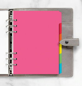 ファイロファックス システム手帳 リフィル A5サイズ Bright Blank インデックス 6 Tabs Filofax 6穴 132618 デスクサイズ