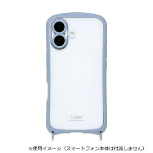 i.Color iPhone17��p�w�ʌ^�P�[�X Sky Blue/�X�J�C�u���[ iP25-61-ICSH02