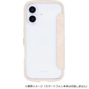 Chrome-NATURAL iPhone17��p�w�ʎ蒠�^�P�[�X Beige/�x�[�W�� iP25-61-CHN07