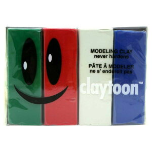 MODELING CLAY(���f�����O�N���C)�@claytoon(�N���C�g�[��)�@�J���[���S�y�@4�F�g(�z���f�[)�@1Pound�@3�Z�b�g