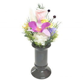 お供え用　ミニ仏花　プリザーブドフラワー　花器付き　陽葵(ひまり)　ピンク　C34920