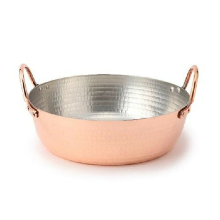 J-kitchens 天ぷら鍋 銅製 18cm ガス火専用 日本製 オリジナルタグ付 中村銅器
