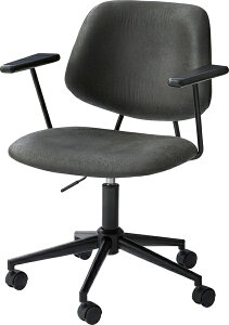 デスクチェア チェア 回転チェア オフィスチェア 座面回転 キャスター付き 移動可能 クロスレザー ファブリック スタイリッシュ シンプル おしゃれ 在宅ワーク ブラック