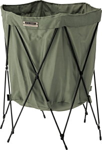 フォールディングバスケット バスケット フォールディング 折りたたみ ジャバラ式 軽量 収納 収納ボックス アウトドア インテリア ベルト付き ミリタリー アーミー グリーン