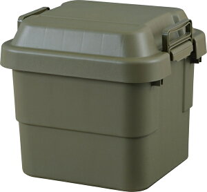 トランクカーゴ 30L 収納ボックス 収納ケース 容量30リットル 箱 アウトドア 衣類収納 おもちゃ箱 フタ付き 座れる スツール プラスチック シンプル ミリタリー おしゃれ カーキ