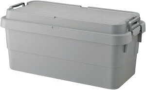 トランクカーゴ S蓋 70L 収納ボックス 収納ケース 容量70リットル 箱 アウトドア 衣類収納 おもちゃ箱 フタ付き 座れる スツール プラスチック シンプル ミリタリー おしゃれ グレー