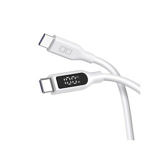 CIO CtoC液晶付きシリコンケーブル 2m ホワイト CIO-SL-SC-CC2-WH 1本
