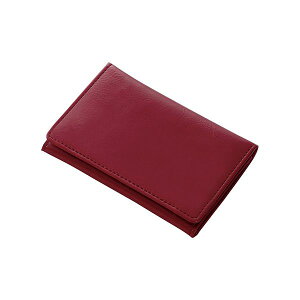 (まとめ) レイメイ藤井 メモホルダー付名刺入(合皮製)ワイン GLN1054Z 【×2セット】