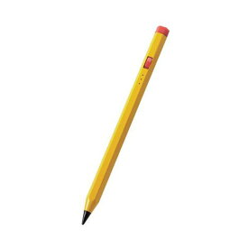 エレコム iPad用 タッチペン スタイラスペン 充電式 スリム 六角鉛筆型 イエロー P-TPACAPEN01YL